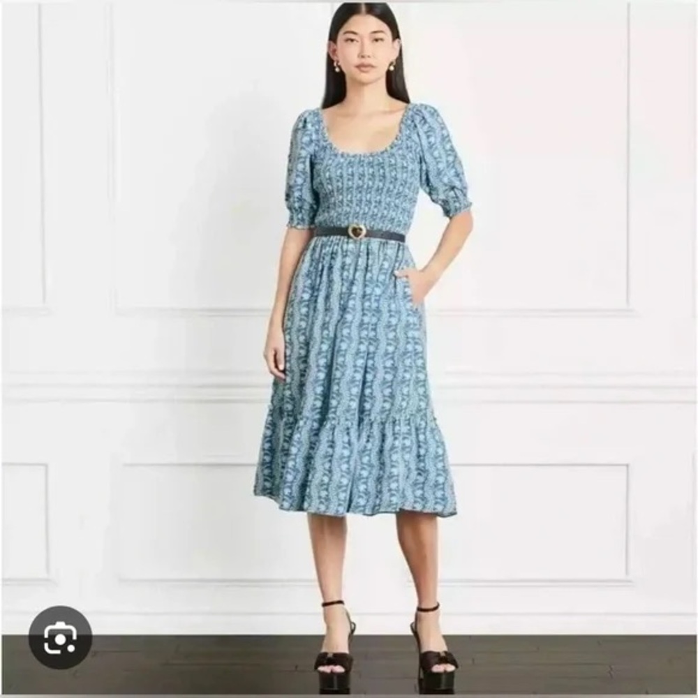 Hill House Crepe Louisa Blue Trailing Vine